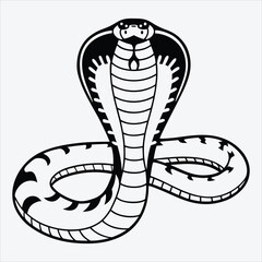 Fototapeta premium Anaconda line art White background illustration Generative Ai