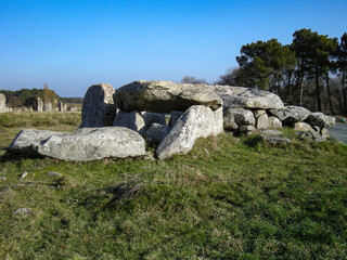 Tumulus et Dolmen à Carnac Bretagne 