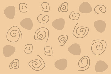 Intricate swirls and shapes on a soft beige background create a unique and modern design suitable for various artistic applications
