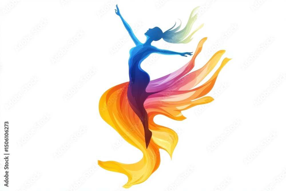 Fototapete colorful abstract swirl design showcasing a blend of warm and cool tones creating a dynamic, flowing