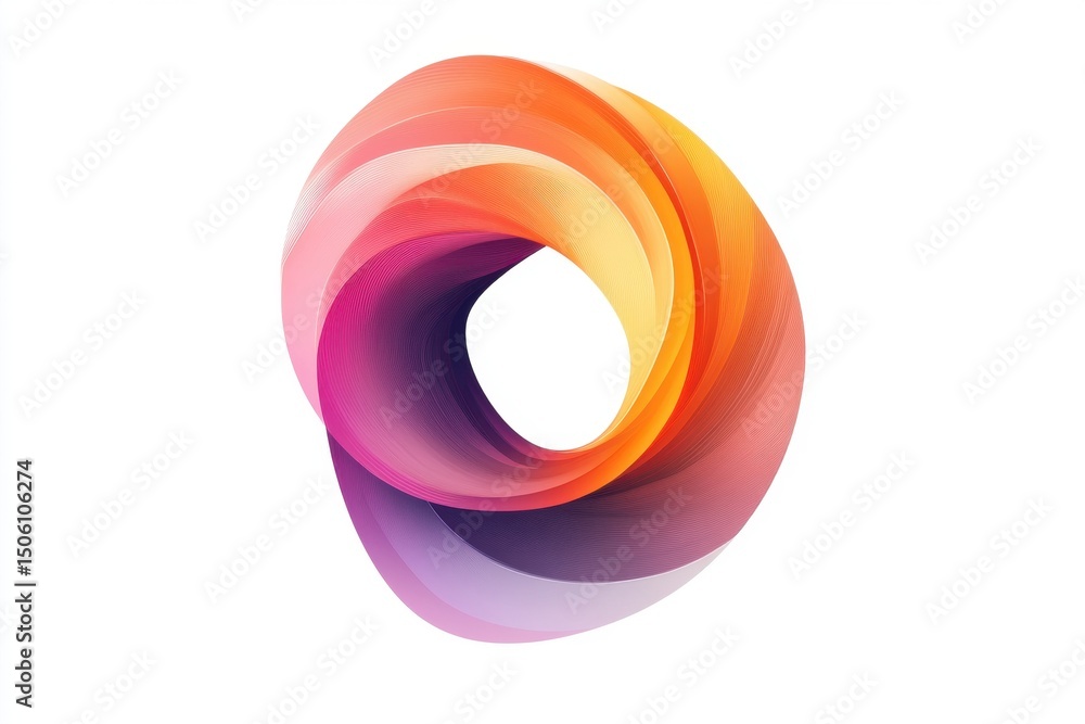 Fototapete colorful abstract swirl design showcasing a blend of warm and cool tones creating a dynamic, flowing