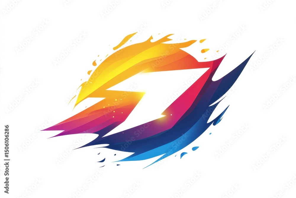 Fototapete colorful abstract swirl design showcasing a blend of warm and cool tones creating a dynamic, flowing