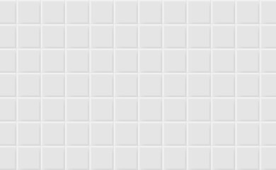 Square tiles seamless pattern. White ceramic tile background. Vector EPS 10