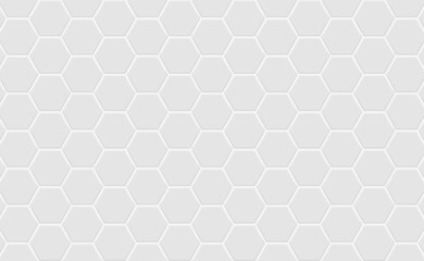 Hexagon tiles pattern. White ceramic tile background. Vector EPS 10