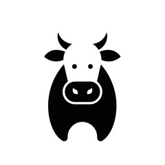 Minimalist Cow Icon: Clean, Modern Farm Animal Symbol