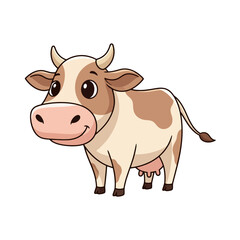 Cartoon Cow Illustration: Farm Animal Clip Art