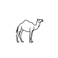 Fototapeta premium Camel Silhouette: Desert Animal Vector Illustration