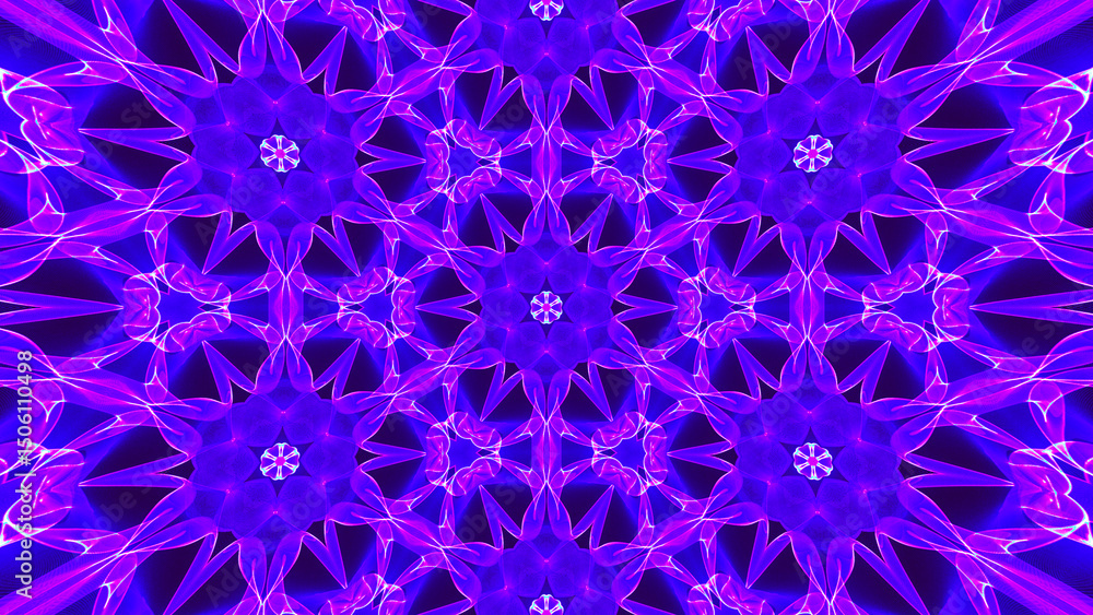 Poster abstract colorful kaleidoscopic geometric pattern. kaleidoscopic background design. hypnotic backgro