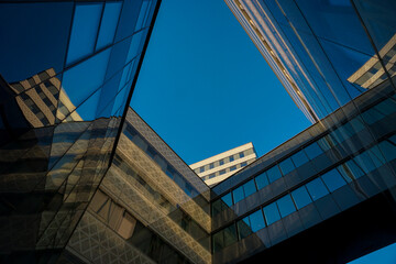 Low angle view of modern buildings