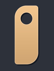 Unique door hanger tag shape available for creative design purposes and projects