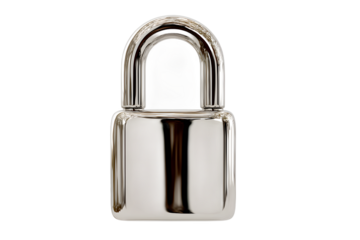 Polished Chrome Padlock Reflective Surface Modern Design