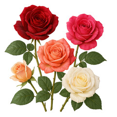 Lovely bouquet of red roses