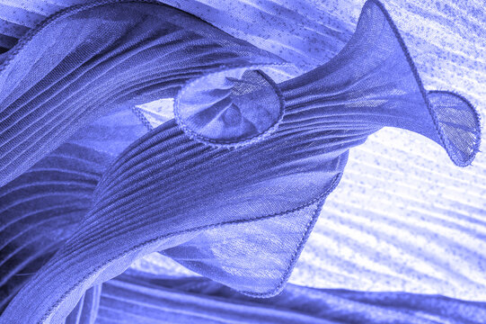 tissue, textile, cloth, fabric, web, texture, blue sapphire corrugation fabric, undulation ripple wave
