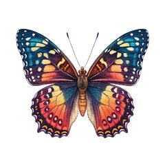 beautiful purple butterfly isolated on white background