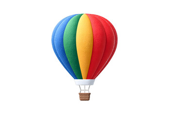 Fototapeta premium Colorful Hot Air Balloon with Textured Fabric Design