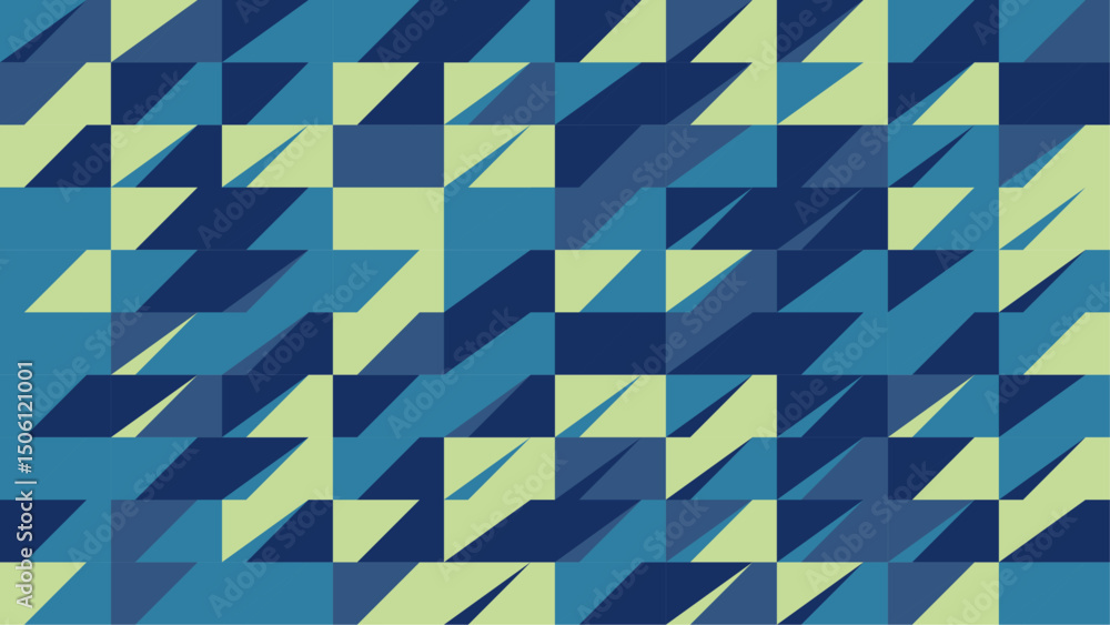 Poster abstract triangle geometry blue background. artistic background with little triangles