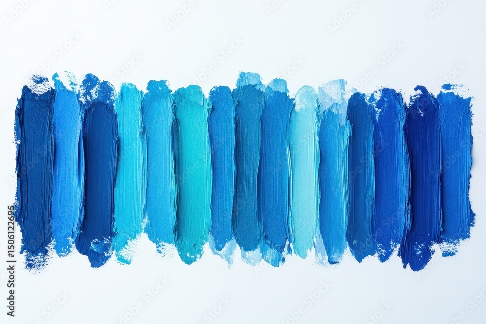 Leinwandbilder blue abstract fabric waves creating a serene and tranquil ocean-like effect suitable for various art