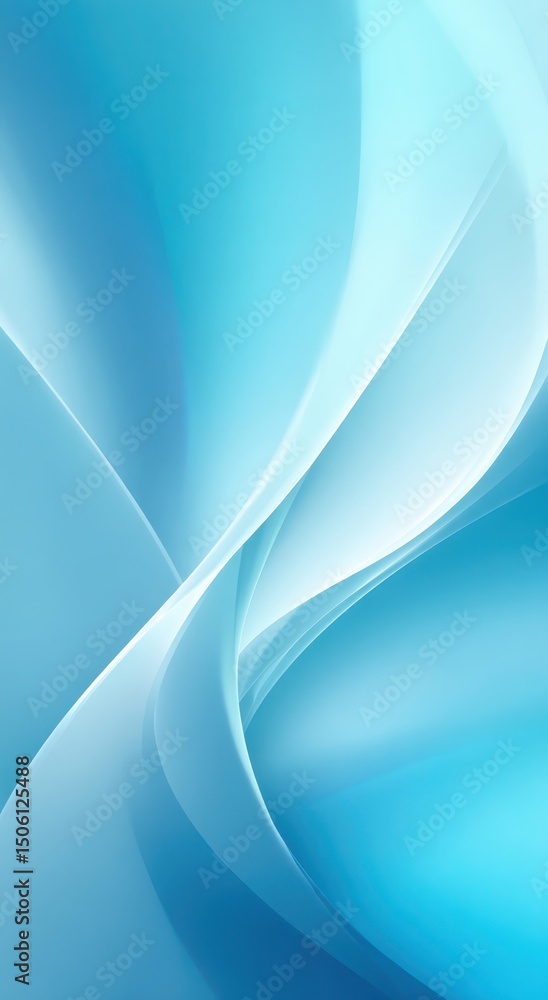 Aufkleber abstract light blue gradient background with white curved lines pattern