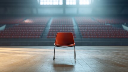 Empty chair in a stadium