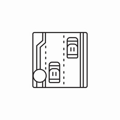road drive icon sign vector