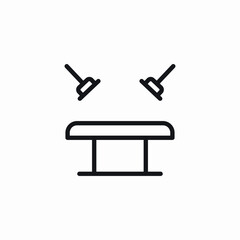examination table icon sign vector