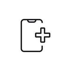 mobile medical app icon sign vector