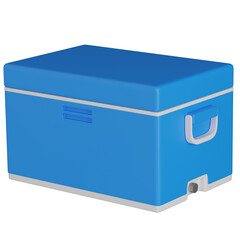 3d render Blue Cooler Box for Outdoor Activities icon 