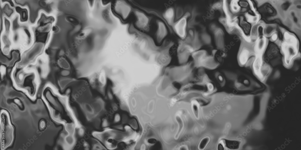 Poster abstract gray scale pattern with fluid shapes and organic forms creating a textured background.