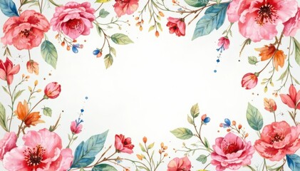 Delicate watercolor paisley floral pattern, soft pastel hues, blossom, flowing