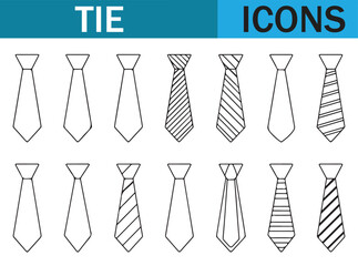 Stylish Hand-drawn Neckties - Various Tie Styles in Sketch Form
