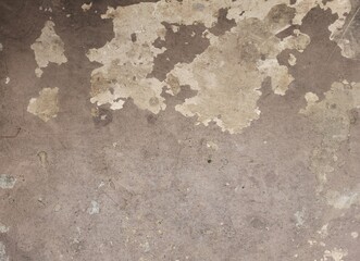 Beige wall with peeling plaster. background. space for creative text, advertising, congratulations. Copy space 