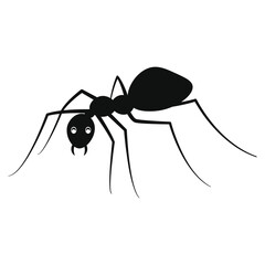 Ant Vector silhouette art, Ant vector icon, black ant, black ant face
