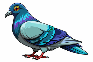 Obraz premium vector of Lahore pigeon isolated on white background