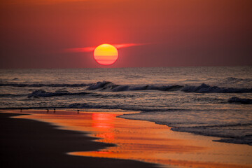 sunrise on topsail island