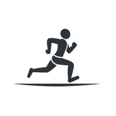 Sprint icon of a person running at high speed, symbolizing athletics, race, and physical training
