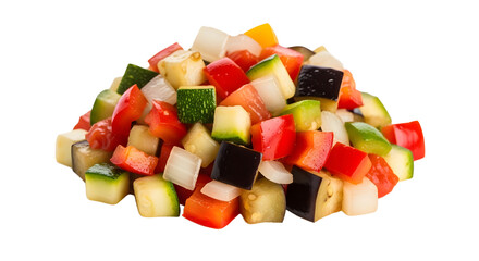 Diced vegetables for cooking
