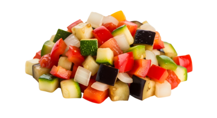 Diced vegetables for cooking