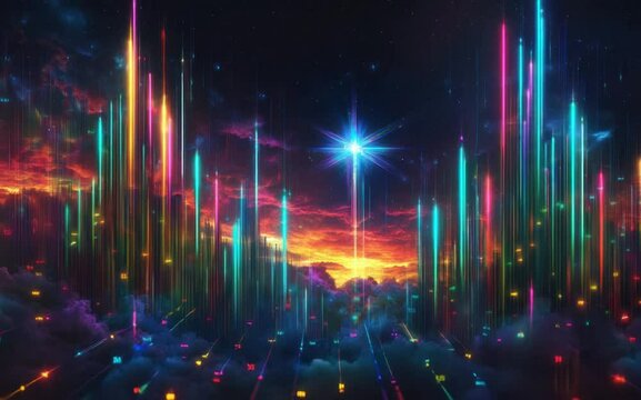 Cosmic city lightscape