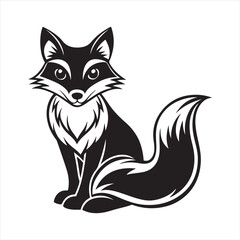 red fox vector art illustration