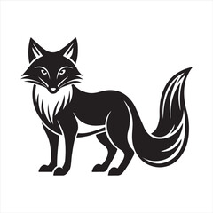 red fox vector art illustration