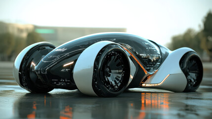 Futuristic Car Design: A sleek and innovative car design showcasing the cutting edge of automotive technology, embodying the future of transportation.