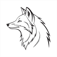 red fox vector art illustration