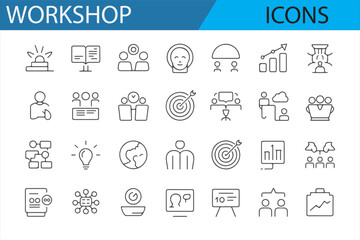 Vector Icons for Business Workshops, Seminars, and Group Learning
