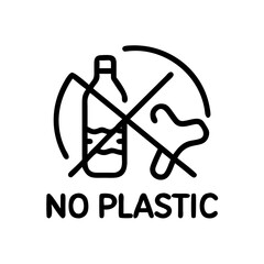 Ícone de plástico proibido vetor PNG