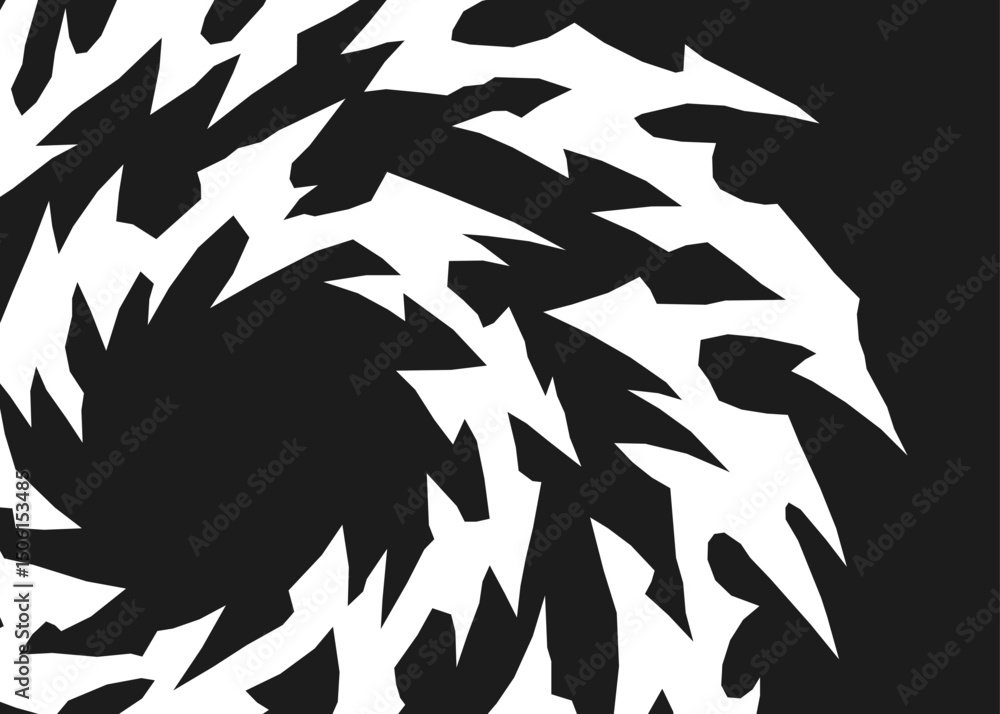 Poster abstract background with gradient spiral geometric pattern and with some copy space area