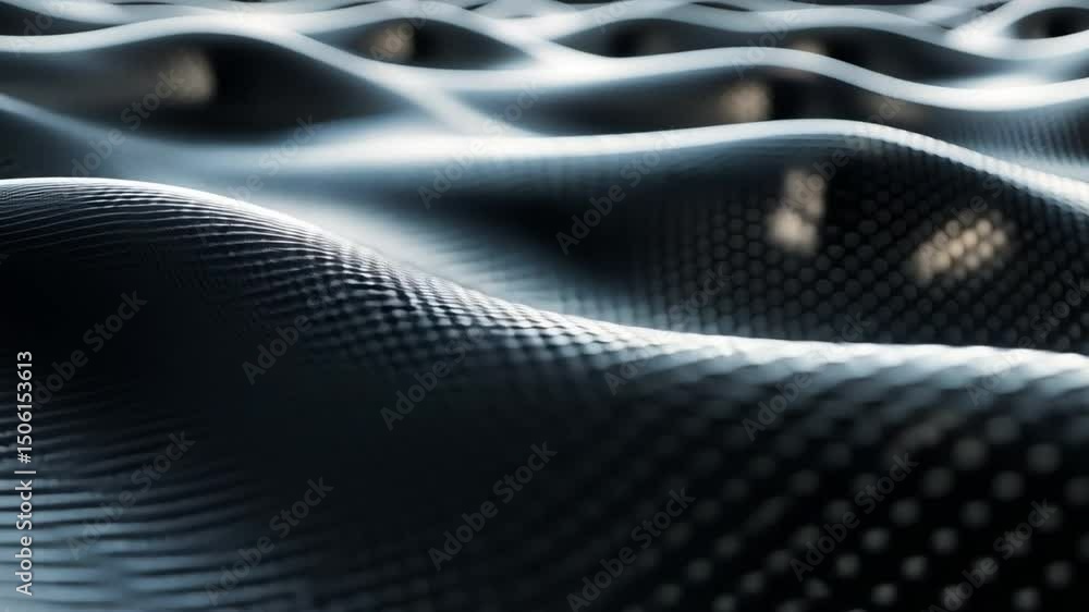Poster abstract wave patterns mesmerizing display of light, shadow, and texture, evoking fluid depth and tr