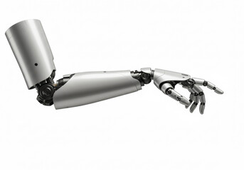 Prosthetic arm isolated on a white background