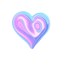 3d render of chrome shape y2k inspired heart01