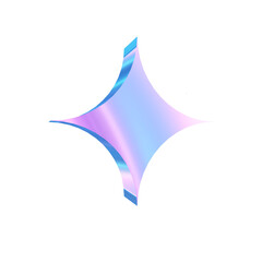 Fototapeta premium 3d render of chrome shape y2k inspired 0019