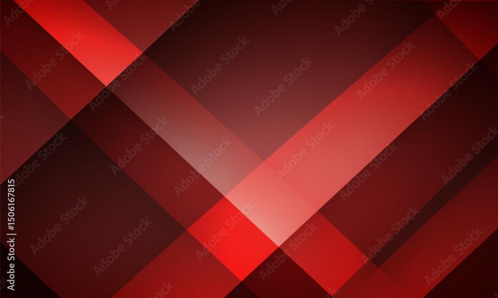 Aufkleber red geometric abstract background with diagonal shapes. bright crimson red modern banner. vector ill